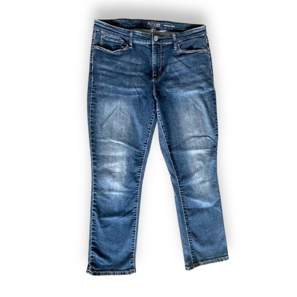 Signature by Levi Strauss Women’s Mid-Rise Slim Boyfriend Jeans Size 34x26 Denim - Picture 1 of 8